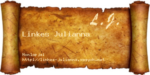 Linkes Julianna névjegykártya